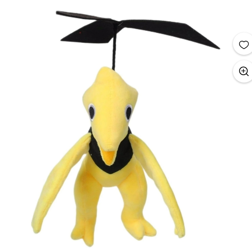 NWOT Yellow Plush Toy with Black Details